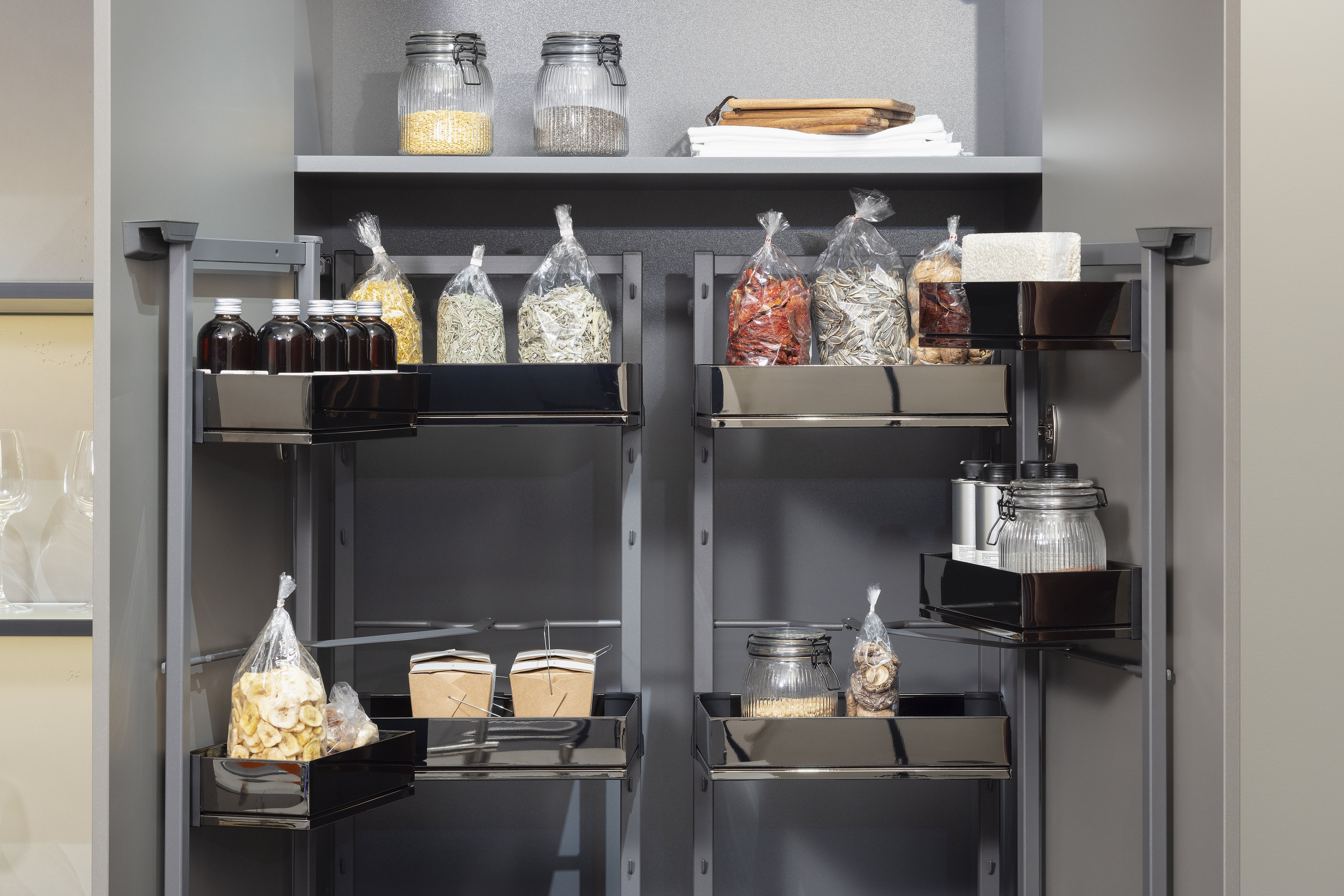 Ordnungssystem Küchenschrank Halterungen Vorräte